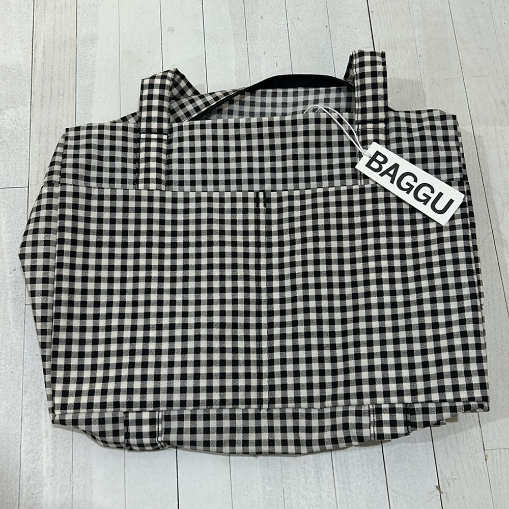 ✨BNWT - Baggu Cloud Carry-On: Black & White Gingham✨ - Picture 4 of 4